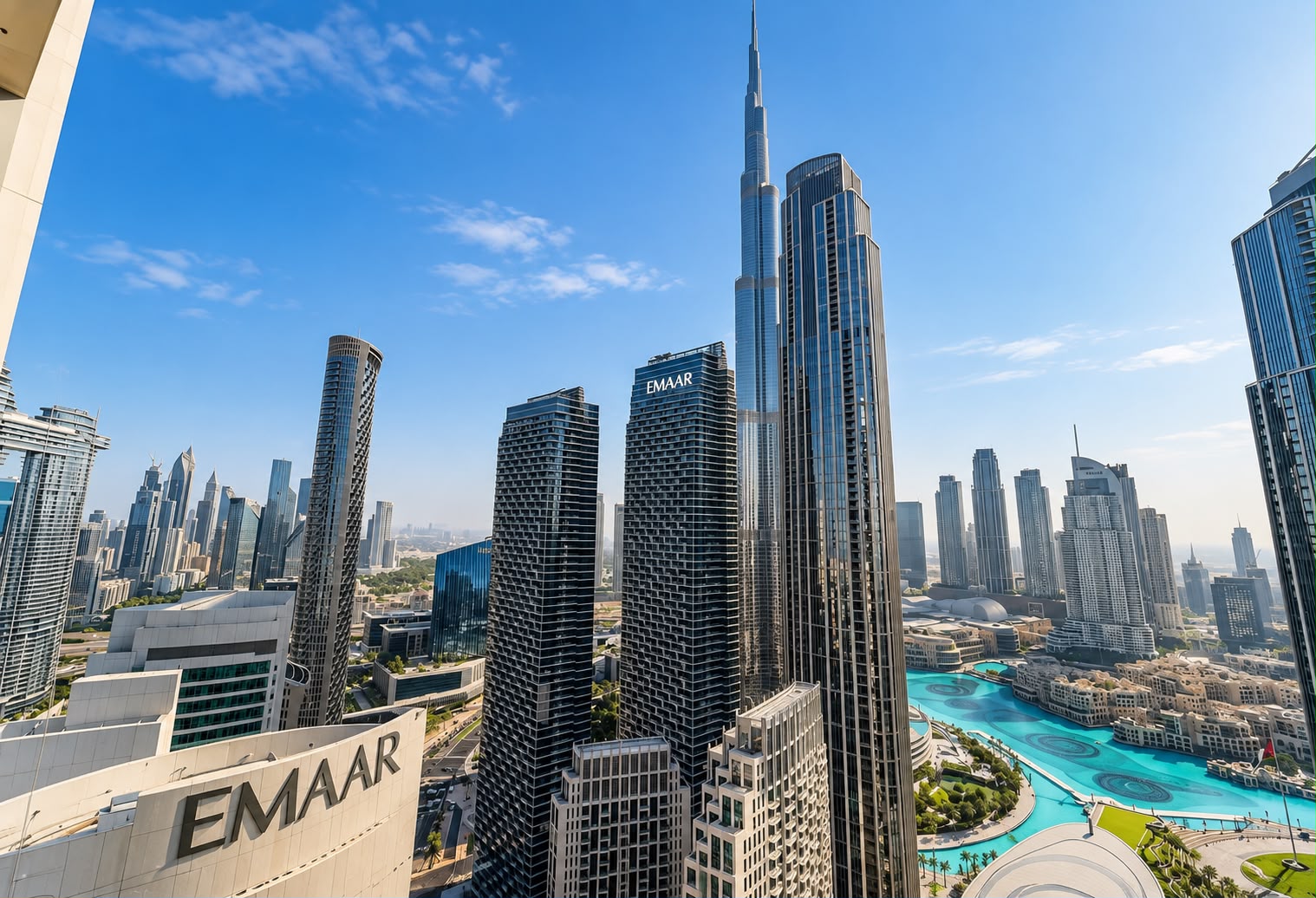 Downtown Dubai skyline from high-floor apartment — investment property with Burj Khalifa views