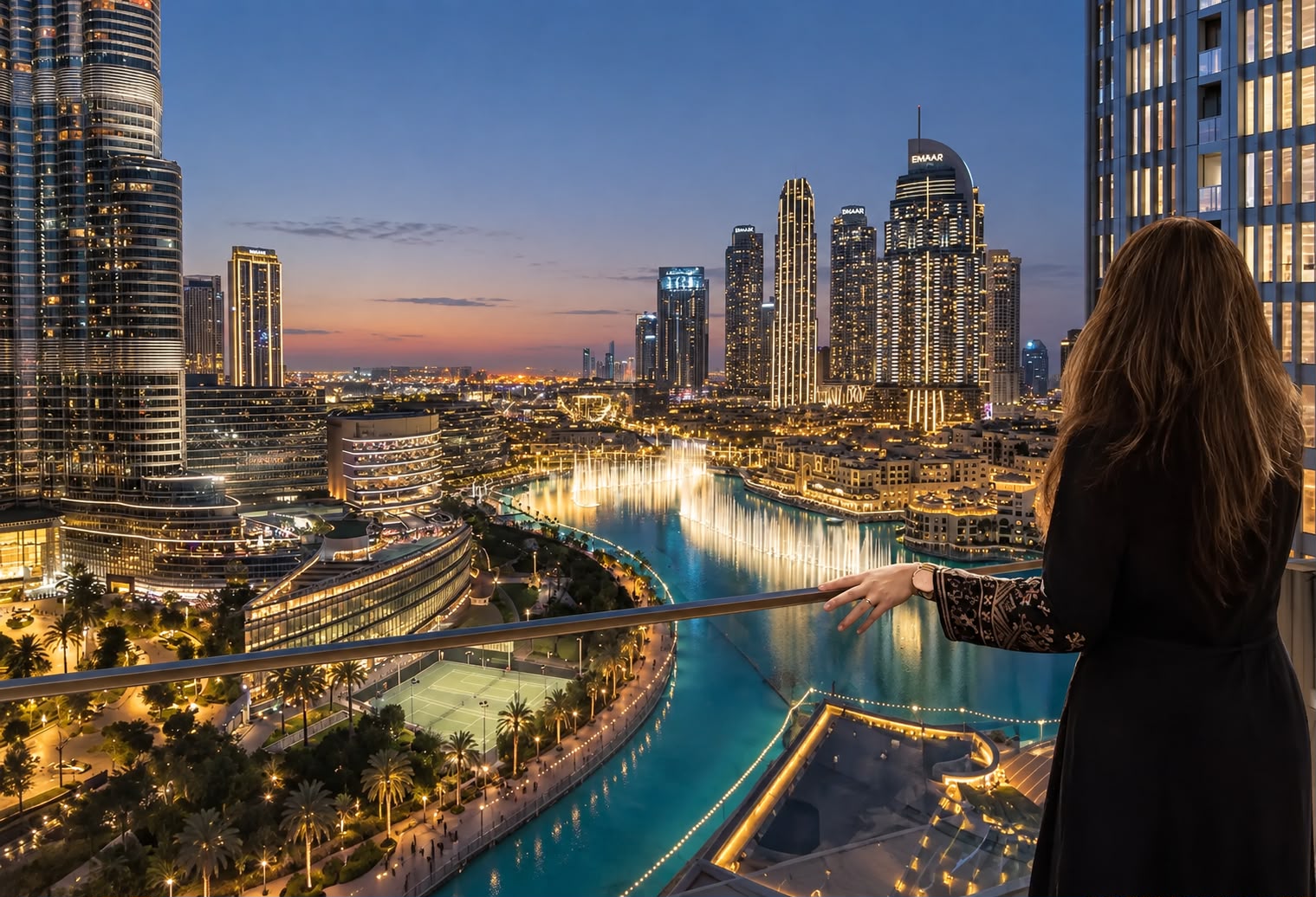 Downtown Dubai views from high-floor apartment